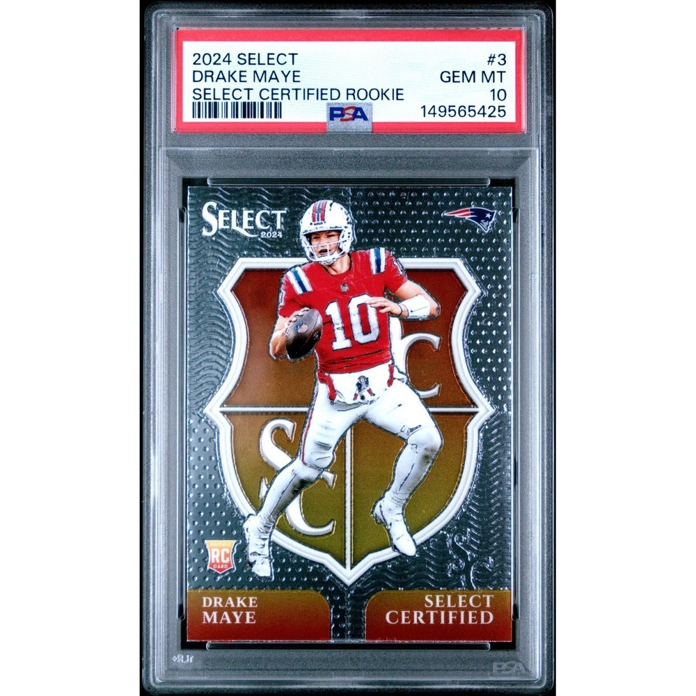 2024 Panini Select Drake Maye Certified Rookie #3 PSA 10 RC